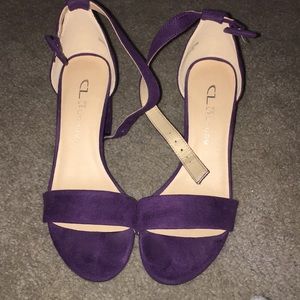 Plum block heels